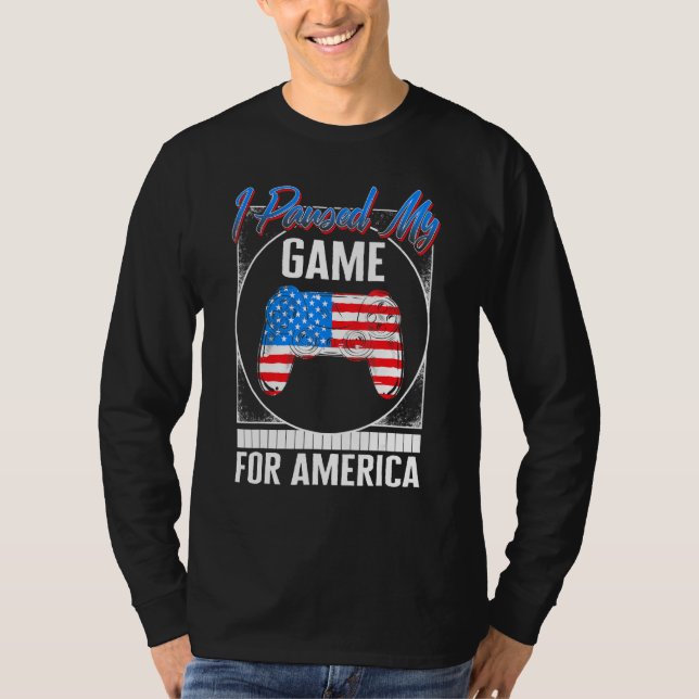 T-shirt 4 juillet A Suspendu Mon Jeu Pour L'Indépendance A (Devant)