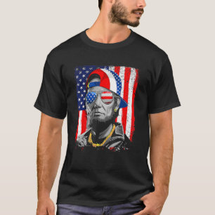 T-shirt 4 juillet Abraham Lincoln Merica Drapeau américain