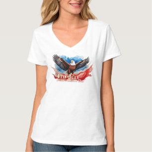 T-shirt 4 juillet Aigle – Conception d'art patriotique