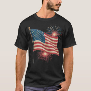 T-shirt 4 juillet Aigle patriotique audacieux