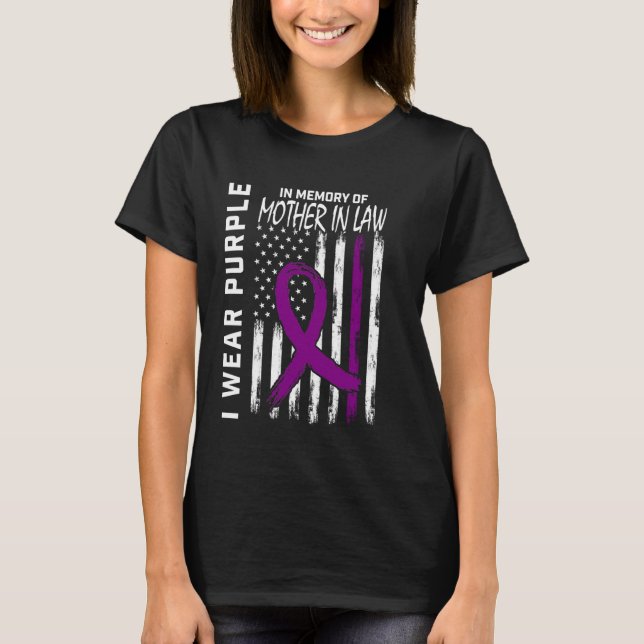 T-shirt 4 juillet Alzheimer Sensibilisation Mère En Droit (Devant)