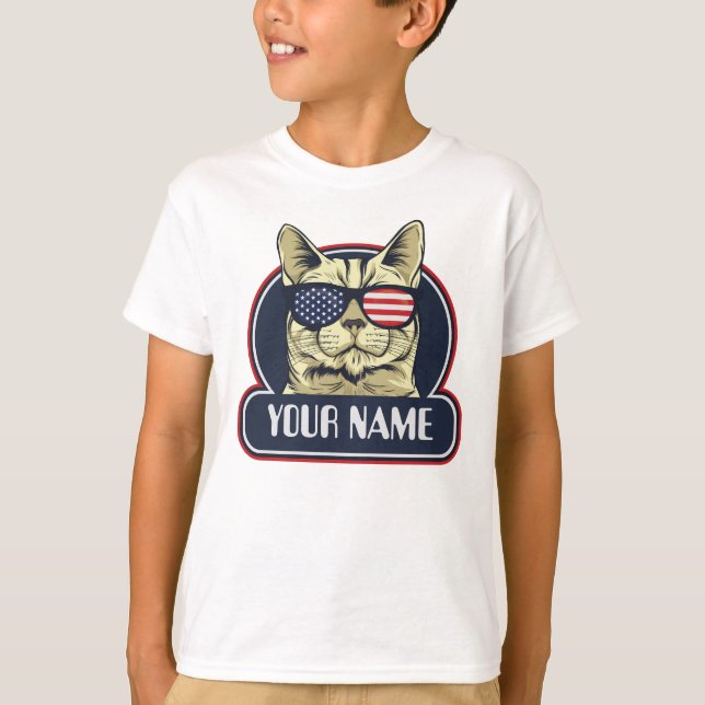 T-shirt 4 juillet américaine (Devant)