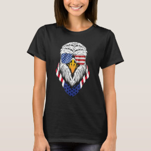 T-shirt 4 Juillet American Eagle Usa Drapeau lunettes Inde