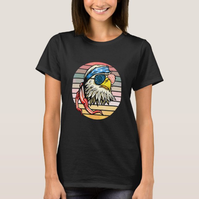 T-shirt 4 juillet Amérique patriotique États-Unis Aigle am (Devant)