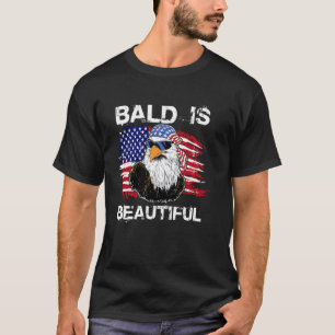 T-shirt 4 juillet Bald Est Beau Aigle Patriotique USA