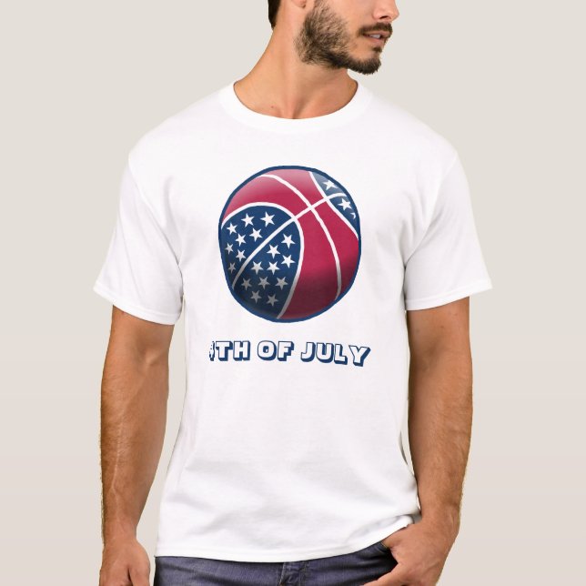 T-shirt 4 juillet Basket (Devant)