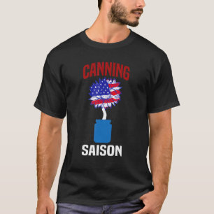 T-shirt 4 juillet Canning Saison Usa Drapeau solaire