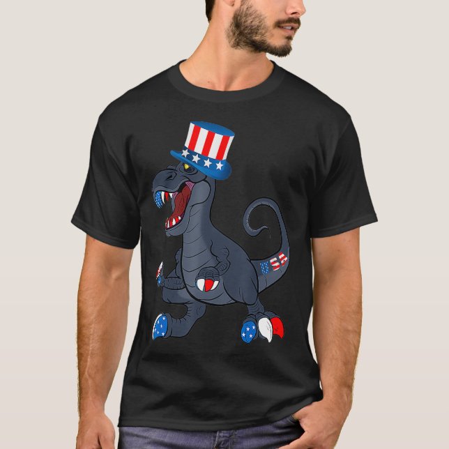 T-shirt 4 juillet chemise au design patriotique fort (Devant)