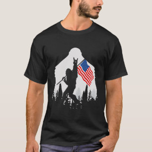 T-shirt 4 juillet Chemise Bigfoot Sasquatch Usa American F