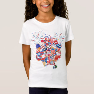 T-Shirt 4 juillet Collage des Traitements