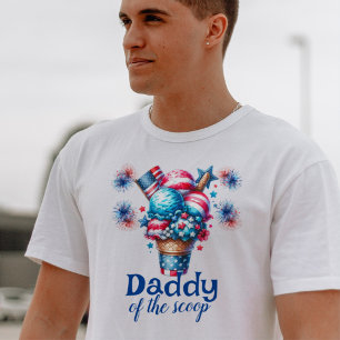 T-shirt 4 Juillet Crème glacée Genre Révéler Papa d'être