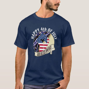 T-shirt 4 juillet de la famille du drapeau américain