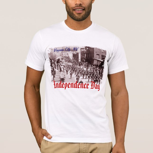 T-shirt 4 juillet de Virginia City, chemise masculine (Devant)