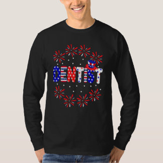 T-shirt 4 juillet Dentiste Rouge Blanc Bleu Usa Drapeau Pa