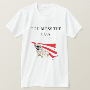 T-shirt : 4 JUILLET DIEU BÉNISSE LES ÉTATS-UNIS.