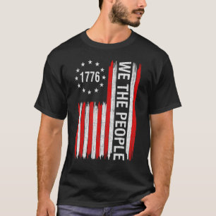 T-shirt 4 juillet Drapeau Américain 1776 Nous Le Peuple Ho
