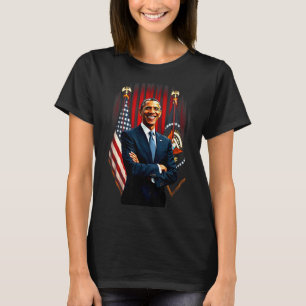 T-shirt 4 juillet drapeau américain 44e président Barack O