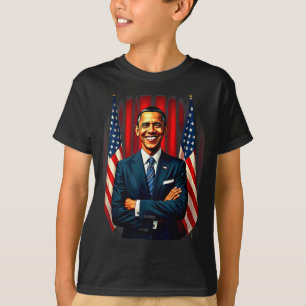 T-shirt 4 juillet drapeau américain 44e président Barack O