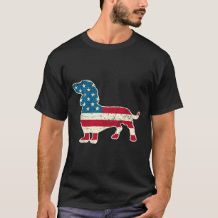 T-shirt 4 juillet Drapeau américain Amoureux de les chiens