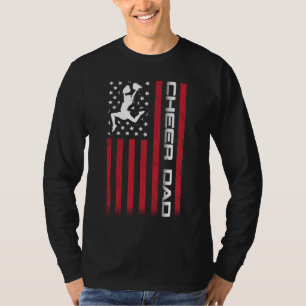 T-shirt 4 juillet Drapeau américain Cheer Papa Cadeau pour