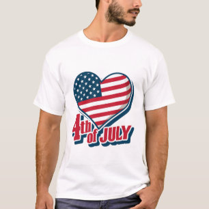 T-shirt 4 juillet Drapeau américain   USA