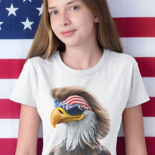 T-Shirt 4 juillet drôle : American Bald Eagle et Mullet