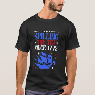 T-shirt 4 juillet Drôle De Déverser Le Thé Depuis 1773 Qua