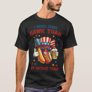 T-shirt 4 juillet Drôle Hot Dog Usa Drapeau J'Ai Besoin D'