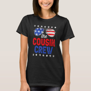 T-shirt 4 juillet Écran Cousin Drapeau Américain Merica P