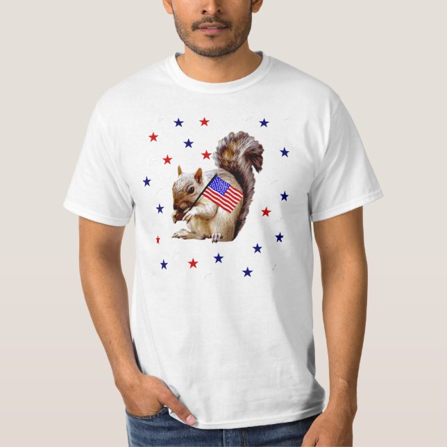 T-shirt 4 juillet écureuil (Devant)