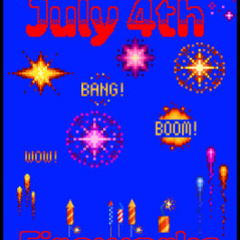 T-shirt 4 juillet en pixels