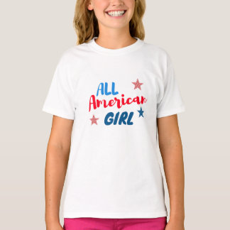 T-shirt 4 juillet Famille Correspondant 4 Juillet Fille