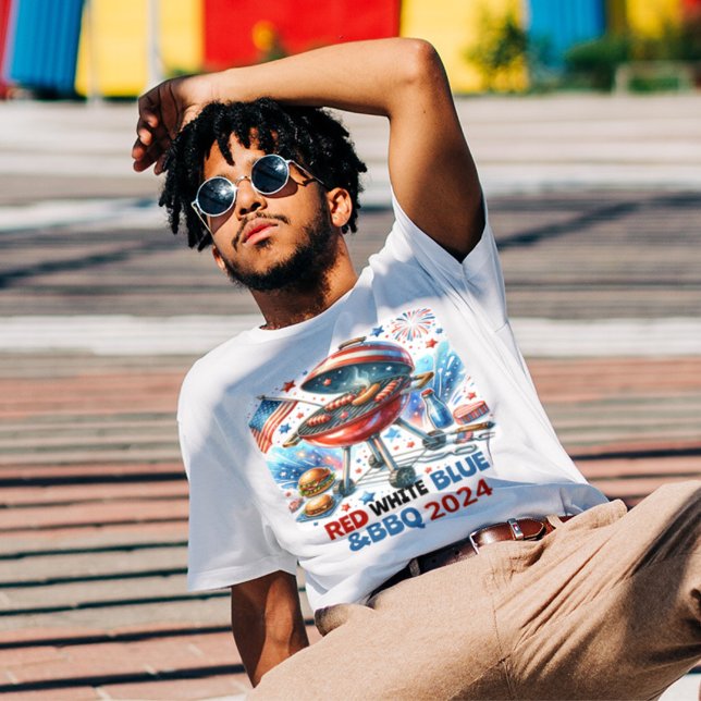 T-shirt 4 juillet Famille Réunion Bakyard Bq Party (Créateur téléchargé)