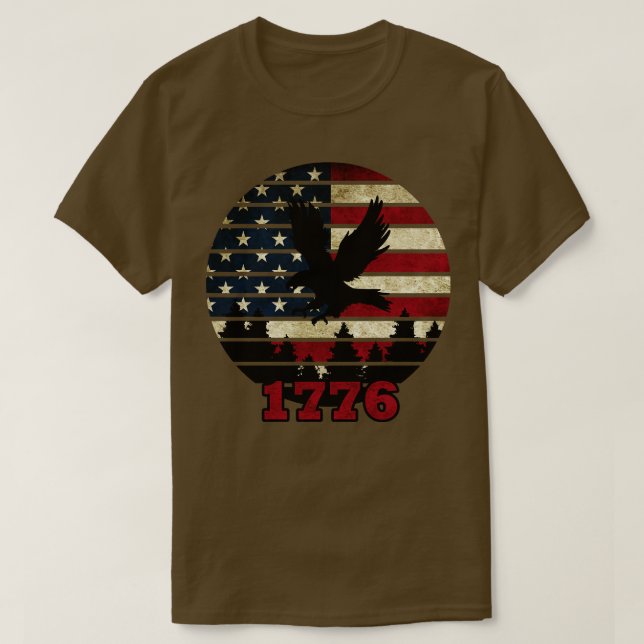 T-shirt 4 juillet Fête de l'indépendance (2) (Design devant)