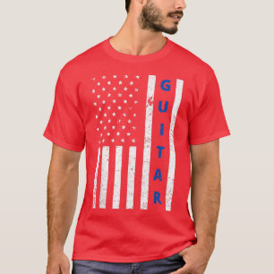 T-shirt 4 juillet Fier Drapeau Américain Pays Musique Gui