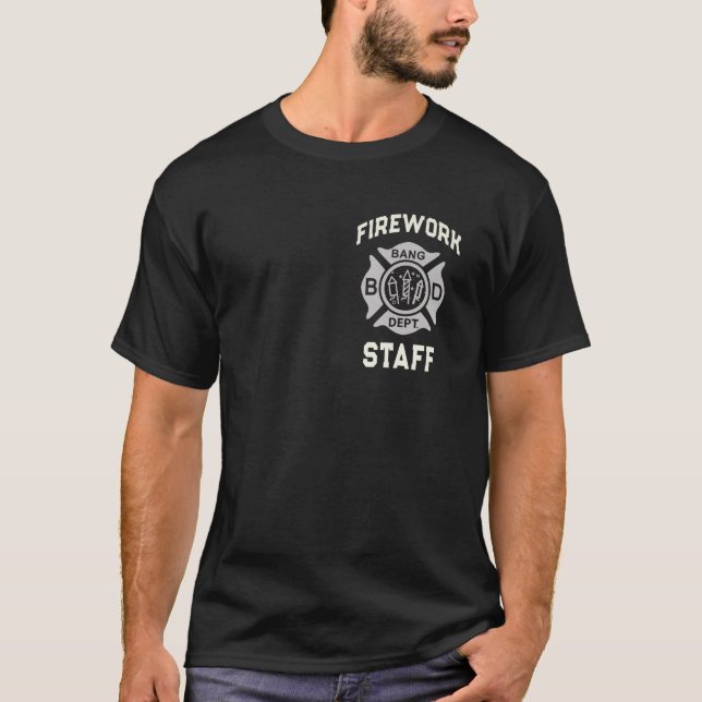 T-shirt 4 juillet FIREWORK PERSONNEL de la sécurité de l'e (Devant)