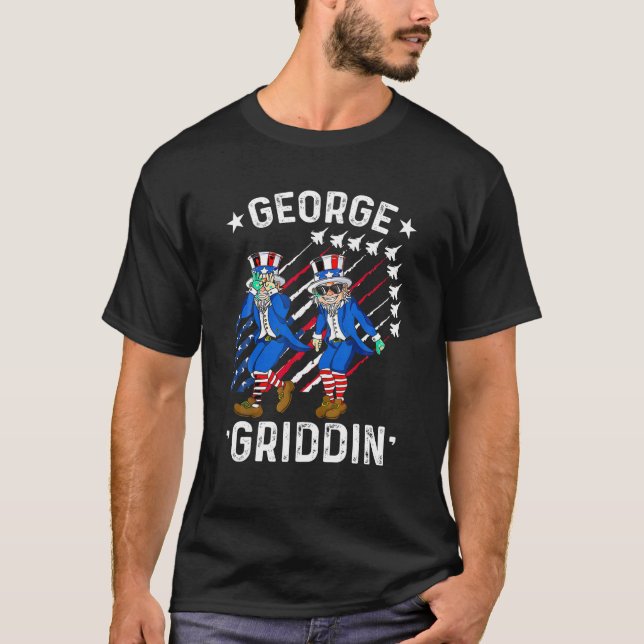 T-shirt 4 juillet George Washington Griddy George Griddi (Devant)