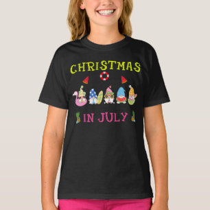 T-shirt 4 juillet Gnomes Noël en juillet Gnomes
