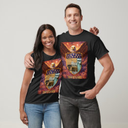 T-shirt 4 juillet Grand Bouclier de l'Aigle Américain 250e