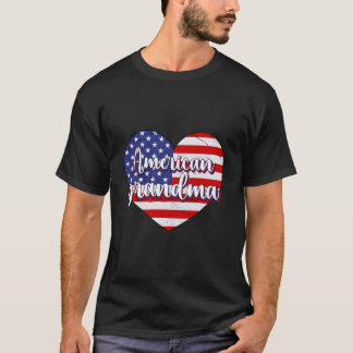 T-shirt 4 juillet grand-mère américaine Drapeau américain
