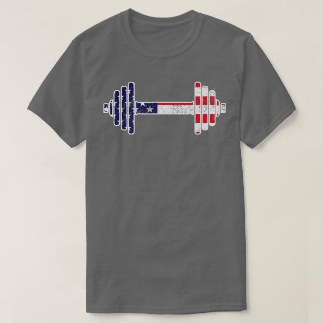 T-shirt 4 juillet GYM Graphisme Patriotique USA American F (Design devant)