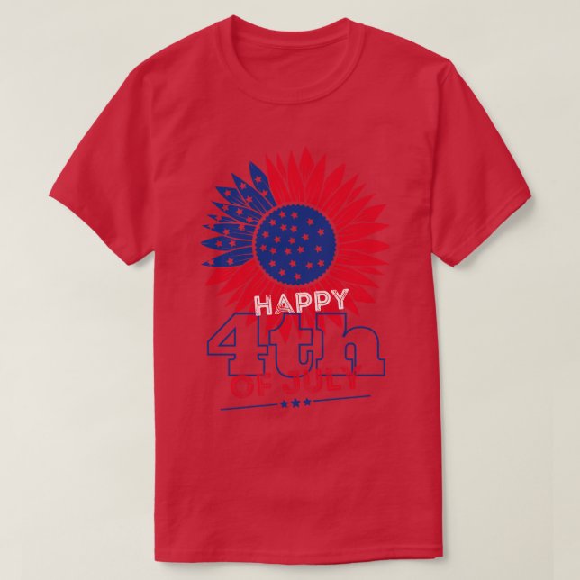 T-shirt 4 juillet heureux (Design devant)