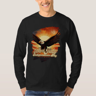 T-shirt 4 juillet – Hommage majestueux à l'aigle et aux fe