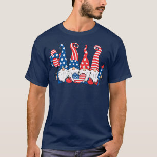 T-shirt 4 juillet Hommes Femmes Filles Drapeau Américain 