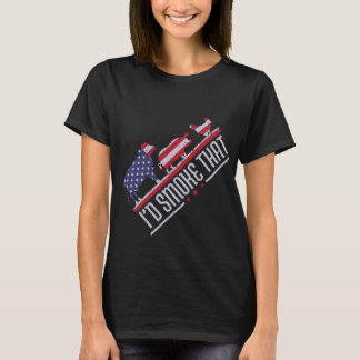 T-shirt 4 juillet I' ; d Fumer que Patriot Barbecue C