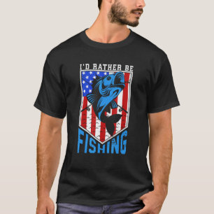 T-shirt 4 juillet je préférerais pêcher 3