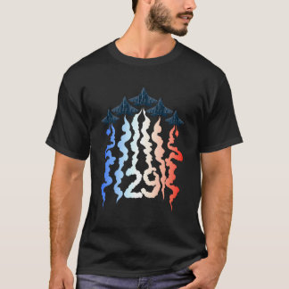 T-shirt 4 juillet Jet Patriotique Américain Adulte 29E Bir