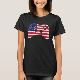 T-shirt 4 juillet jeu vidéo American Flag jeu vidéo