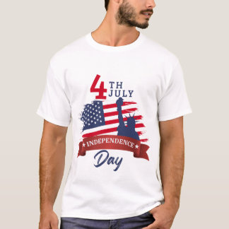 T-shirt 4 juillet jour de l'indépendance des États-Unis