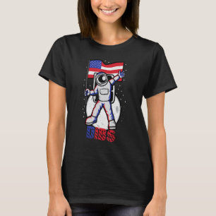 T-shirt 4 juillet Jour de l'Indépendance Nous Drapeau Astr